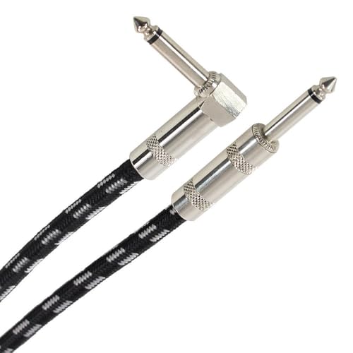 Plugger Câble Tweed Jack mâle mono/mâle Coudé 6 m Noir - Amazon Italy à 8.90€