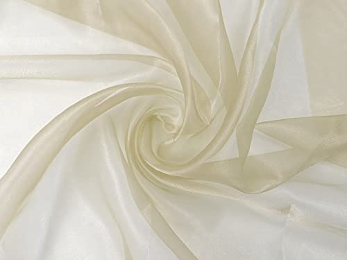 Organza Stoff Meterware am Stück - 150 cm Breite - (Ivory) - Maison & Cuisine Amazon Allemagne à 1.79€