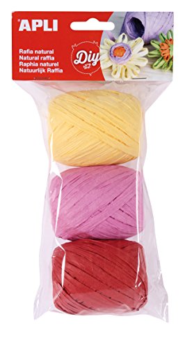 Apli 935974 Gomitoli Rafia Naturale, Confezione da 3 Pezzi - Loisirs Créatifs Amazon Italie à 7.61€