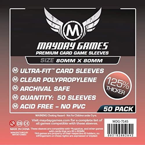 50 Mayday 80 x 80 Square Premium Card Sleeves Board Game - Jouets & Jeux Amazon Italie à 1.21€