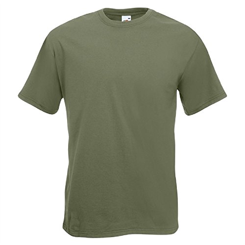 Fruit of the Loom Super Premium Tee Classic Olive Medium - Mode & Vêtements Amazon Italie à 5.30€