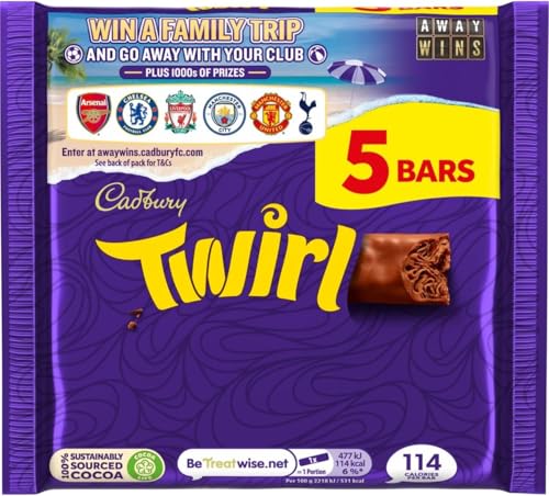 Cadbury Twirl Chocolate Bar Multipack, Smooth Milk... - Épicerie Amazon Royaume-Uni à 1.75€