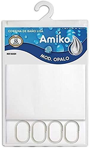 Amiko Duschvorhang, 180 x 200 cm, glatt, Modell: Opal - Maison & Cuisine en promo à 4.43€