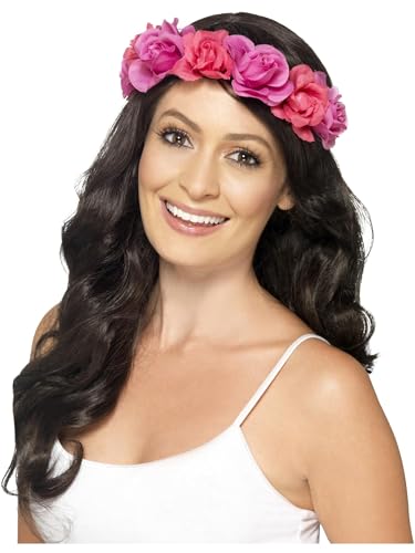 Smiffys Bandeau fleurs, Rose Halloween, Carnaval - Jardin & Extérieur en promo à 4.04€