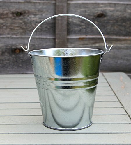 GALVANIZED ZINC TIN METAL BUCKET HERB FLOWER POTS PLANTER... - Jardin & Extérieur Amazon Royaume-Uni à 1.50€