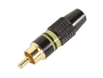 Perel 609479 RCA mâle, métal, plaqué or, Taille 6 mm, jaune en promo à 5,15€ (-61%) sur Amazon FR
