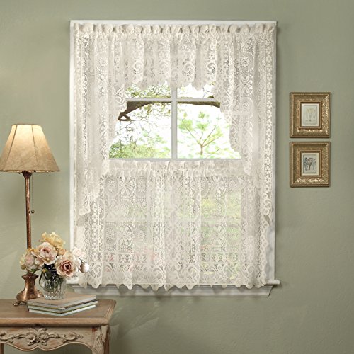 Sweet Home Collection Kitchen Window Curtains Tier, Swag... - Maison & Cuisine Amazon Espagne à 21.09€