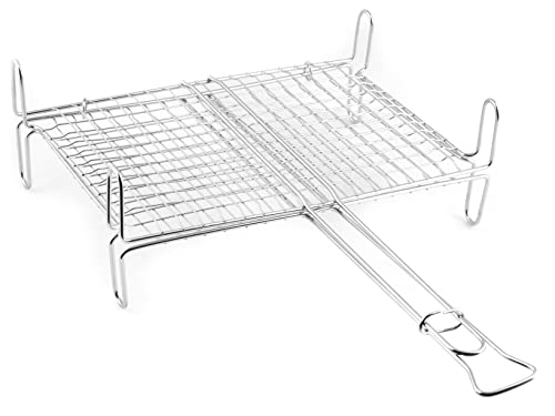 Home 8446437 Double Grill with Handle and Feet, Steel - Jardin & Extérieur Amazon Royaume-Uni à 22.86€