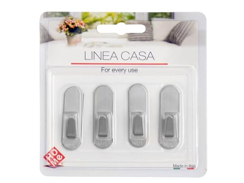 Home 8570 Confezione 4 Ganci Adesivi Rettangolari, Acciaio... - Amazon Italy à 4.00€