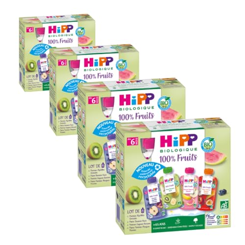 HiPP - 100% Fruits - 4 variétés dès 6 Mois - Gourdes... en promo à 31,56€ (-54%) sur Amazon FR