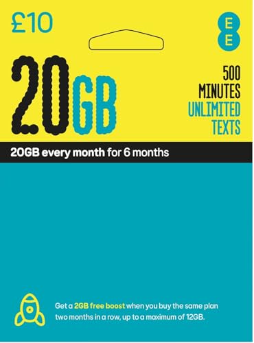 SIM CARD, 3 IN 1 SIM, PAYG, EE - Auto & Moto Amazon Royaume-Uni à 1.00€