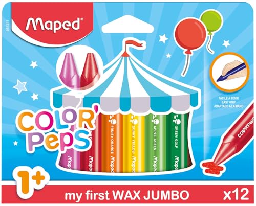 Maped Ceras de Colores Wax Jumbo, Set de 12 Crayones para... - Toys & Games Amazon Spain à 2.27€
