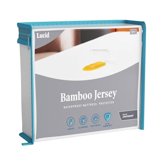 LUCID Premium Rayon from Bamboo Jersey Mattress Protector... - Maison & Cuisine Amazon Royaume-Uni à 7.76€