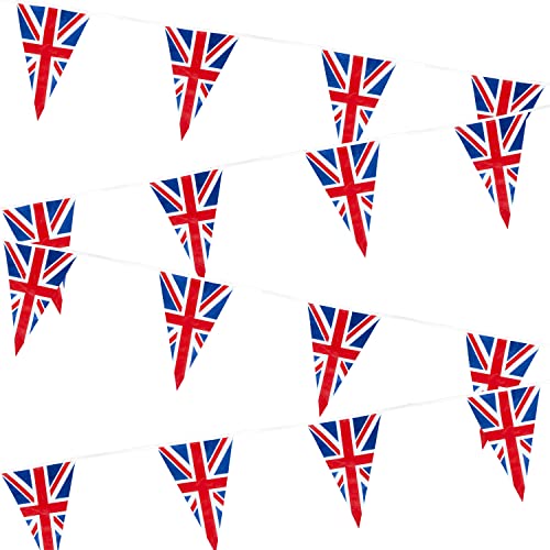 18m/60ft Long Union Jack Bunting Banner with 40 Triangle... - Sports & Fitness en promo à 2.64€