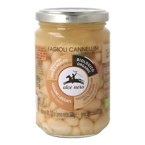 Fagioli cannellini lessati Bio Alce Nero 300g - Épicerie Amazon Italie à 1.29€