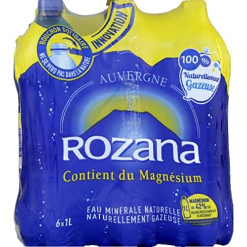 Rozana Eau Minérale Naturelle gazeuse 6 x 1L - Épicerie Amazon France à 3.89€