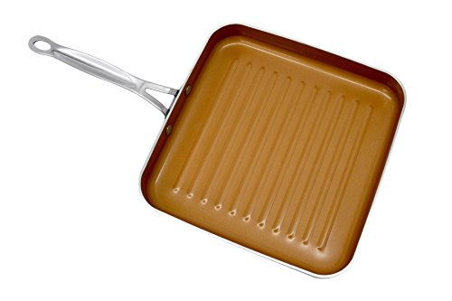 Poêle à Griller en Acier Gotham — Poêle à Griller carrée en... - Maison & Cuisine Amazon France à 16.80€