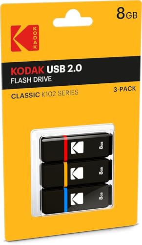 Kodak K100 - Chiavetta USB 2.0, confezione da 3 - High-Tech & Électronique en promo à 16.43€
