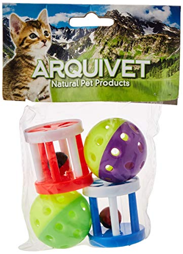 Arquivet Pelota y Cilindro Cascabel, 4 Unidad (Paquete de... - Animalerie en promo à 3.70€