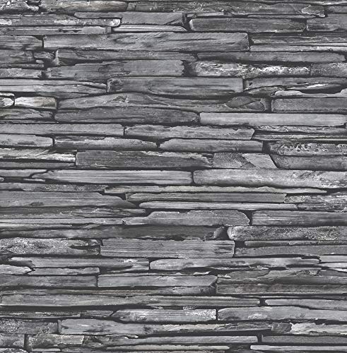 BHF FD22352 "Reclaimed Stacked Slate Blue" Wallpaper... - Maison & Cuisine Amazon Royaume-Uni à 9.00€