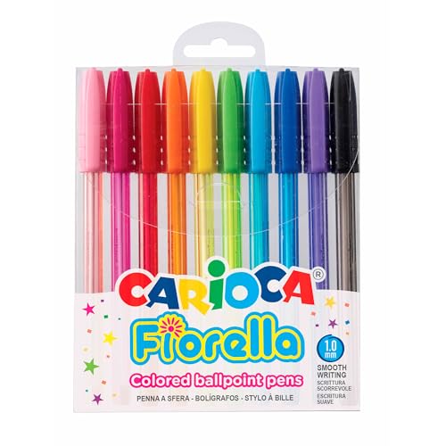 CARIOCA Fiorella - Confezione da 10 Penne a Sfera... - Auto & Motorcycle Amazon Italy à 4.40€