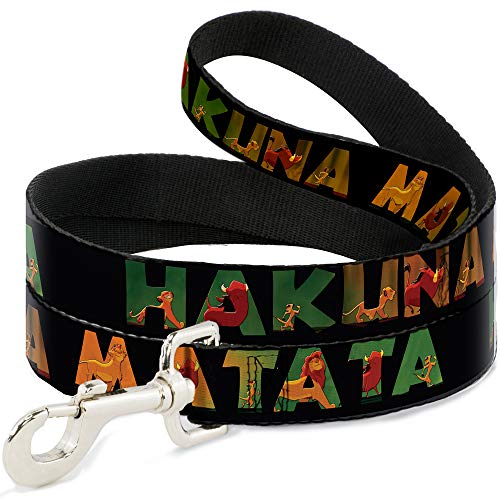Buckle-Down Pet Leash - HAKUNA MATATA Black/Lion King... - Pet Supplies Amazon UK à 8.65€