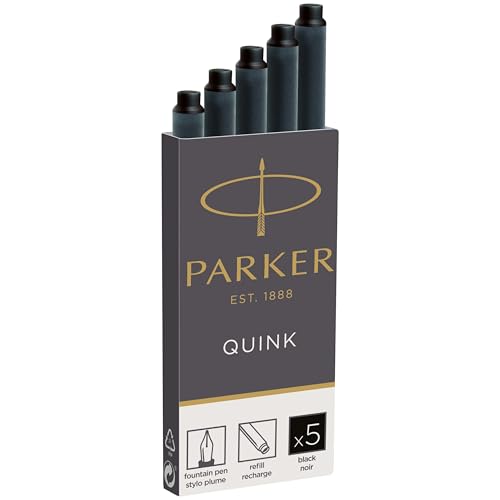 Parker Fountain Pen Ink Refill Cartridges | Long | Black... - Auto & Moto en promo à 4.70€