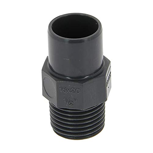 Raccord PVC pression noir droit M 1/2" Ø 20 mm Girpi - Bricolage & Outils Amazon France à 1.06€