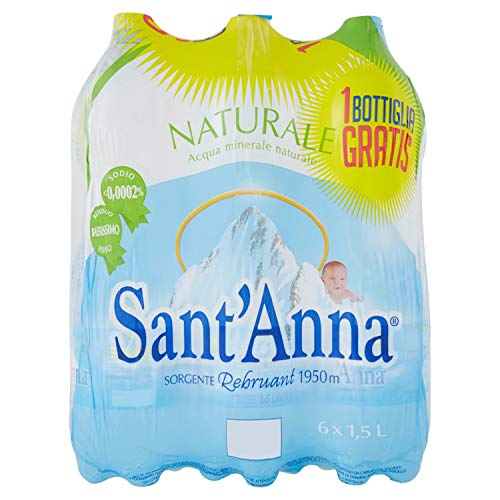 Sant'Anna Acqua Naturale Sorgente Vinadio, 6 x 1.5L - Épicerie Amazon Italie à 3.00€