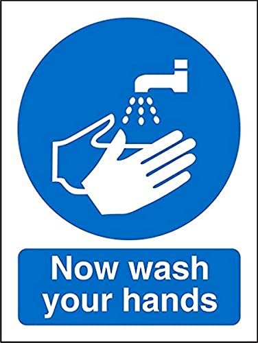 Seco Now Wash Your Hands Sign, 150mm x 200mm - 1mm Semi... - Maison & Cuisine Amazon Royaume-Uni à 2.87€