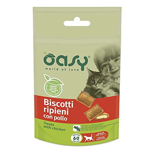 OASY Biscotti Ripieni Al Pollo 60Gr - Snack Per Gatto - Animalerie Amazon Italie à 1.79€