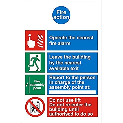 Seco Fire Action With Do Not Use Lift Sign, 150mm x 200mm... - Amazon Espagne à 6.20€