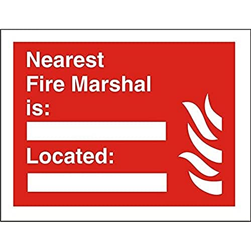 Seco Nearest Fire Marshal is, Located & Fire Sign, 200mm x... - Maison & Cuisine Amazon Royaume-Uni à 2.10€