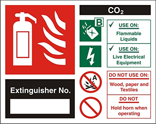Seco Co2 Fire Extinguisher Explanation Chart Sign, 150mm x... - Amazon Royaume-Uni à 1.43€