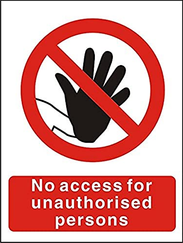 Seco No Access for Unauthorised Persons Sign, 300mm x 400mm... - Maison & Cuisine Amazon Royaume-Uni à 4.53€