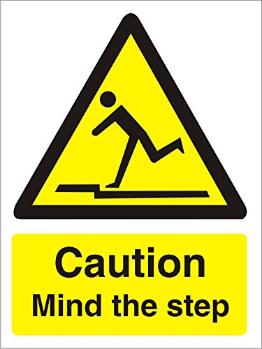 Seco Caution Mind The Step Sign, 200mm x 300mm - Self... - Home & Kitchen Amazon UK à 1.88€