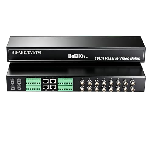 Beelion 16 Canal vidéo Balun BNC vers RJ45 Passif... en promo à 60,38€ (-76%) sur Amazon FR