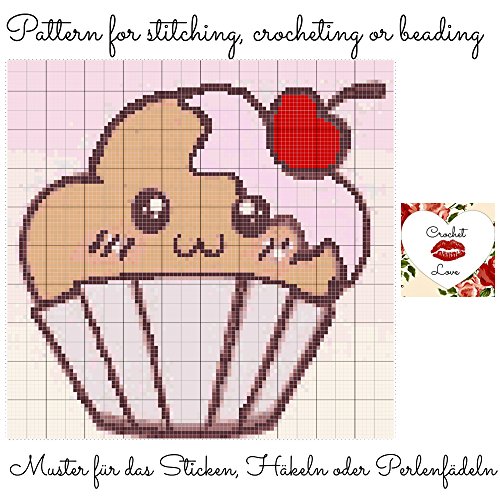 Crochet Love - Funny Cupcake: Pattern for stitching... - High-Tech & Électronique en promo à 1.99€