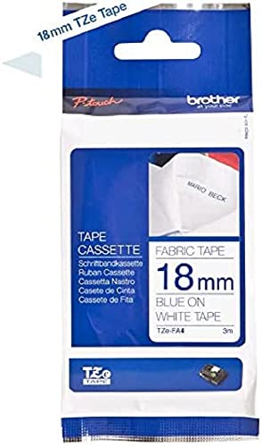 Brother TZe-FA4 Labelling Tape Cassettes, Blue on White... - Sports & Fitness en promo à 26.43€