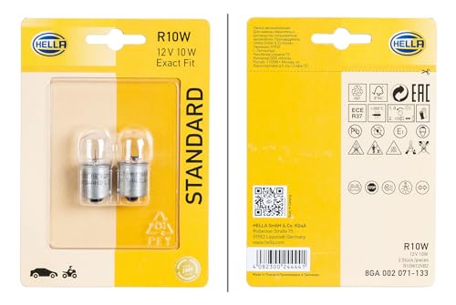 HELLA 8Ga 002 071-133 Ampoule - R10W - Standard - 12V - 10W... en promo à 5,90€ (-51%) sur Amazon FR