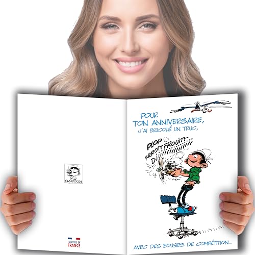 Gaston Lagaffe - Bigliettino di compleanno, formato A4... - Jouets & Jeux Amazon Italie à 11.83€