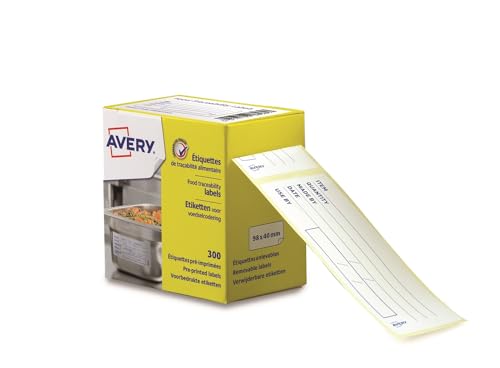 Avery UK 98 x 40 mm Food Traceability Removable Pre-Printed... - Maison & Cuisine Amazon Royaume-Uni à 5.25€