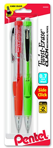 Pentel Twist-Erase Click Lot de 2 porte-mines transparents... - Fournitures Bureau Amazon France à 16.37€