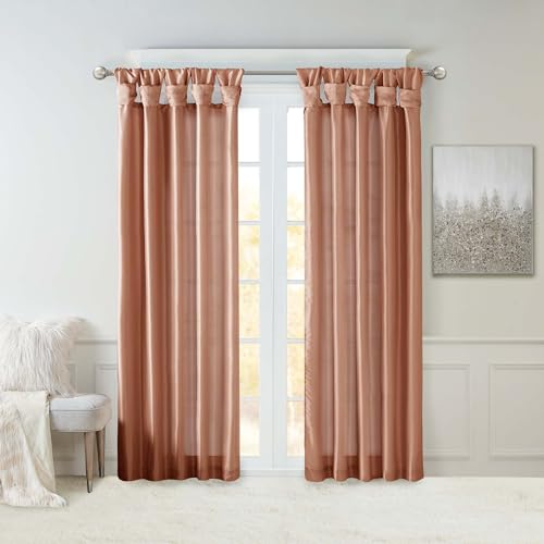 Madison Park Emilia Faux Silk Single Curtain with Privacy... - Maison & Cuisine Amazon Royaume-Uni à 21.89€