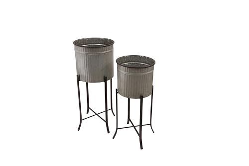 Creative Co-op Lot de 2 Pots de Fleurs en métal ondulé avec... en promo à 67,22€ (-50%) sur Amazon FR