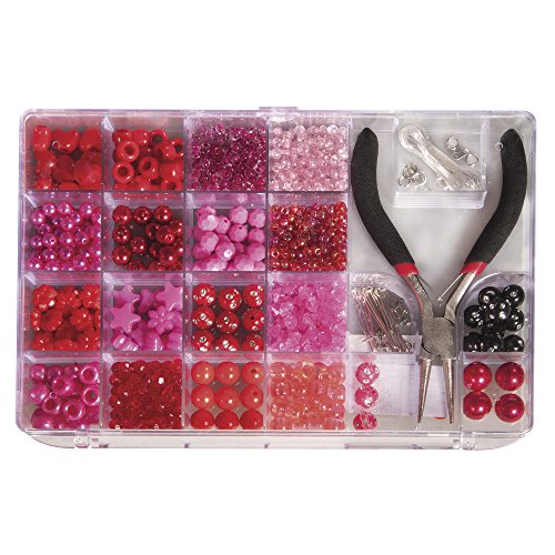 Rayher 14797264 Jewellery Making Kit with Beads in Red and... - Bon plan à 3.54€