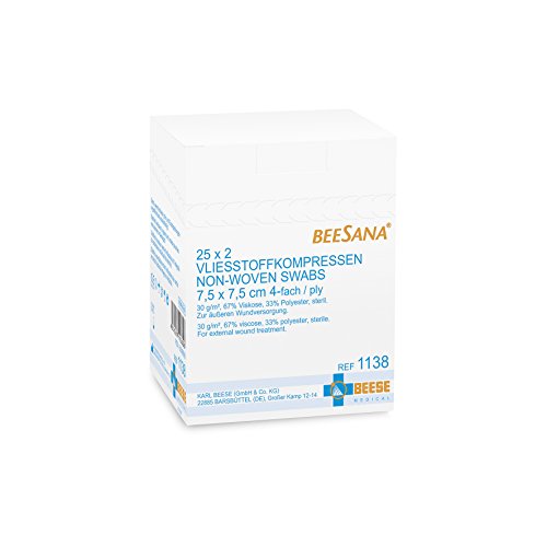 Meditrade 1138 Beesana Vliesstoffkompressen zur Äußeren... - Santé & Bien-être Amazon Allemagne à 1.74€