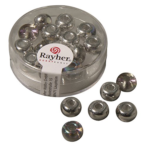 Rayher Rondella Vetro Foro Gr., Met.Trasp, 9Mmø, Argento... - Animalerie Amazon Italie à 4.79€