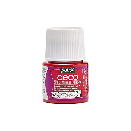 Pebeo 45 ml Deco Br, Acryl, Hellrot, 45 ml (1 Stück) - Maison & Cuisine Amazon Allemagne à 4.30€