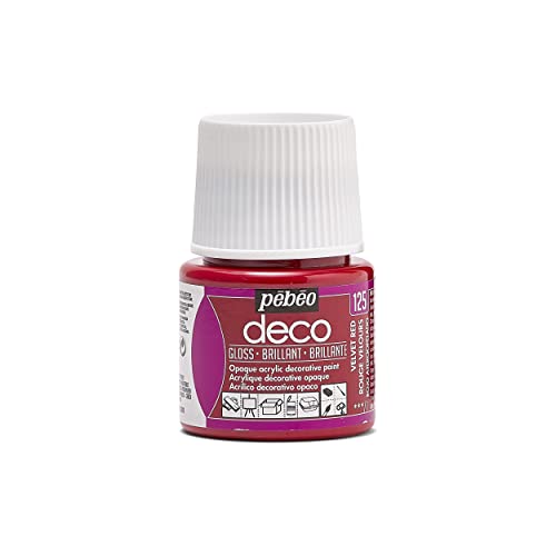 Pebeo Deco Hellen Farbe, Samt rot, 45 ml - Maison & Cuisine Amazon Allemagne à 4.30€